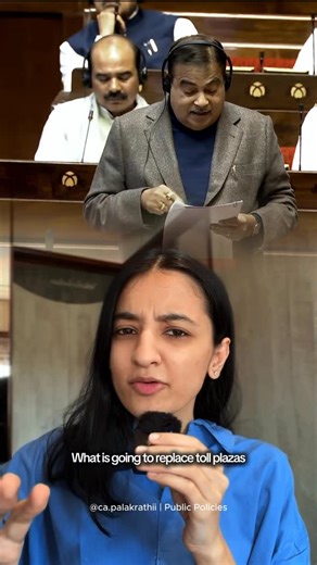 CA Palak Rathi | Public Policies on Instagram: "India’s highway toll system is set for a major change. This is Episode 12 of People & Parliament, where I explain systems and decisions that directly affect your daily life, so follow along. The government is introducing Multi Lane Free Flow (MLFF) technology. Under this system, vehicles will be able to pass through toll points at speeds of up to 80 km per hour, without stopping. Instead of toll booths, highways will have overhead gantries equipped