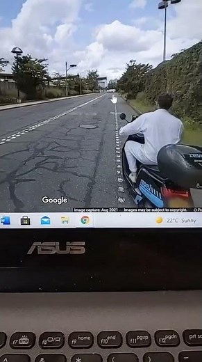 Google street view chasing a guy