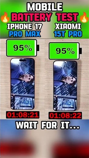 💀🔋 IPHONE 17 PRO MAX VS XIAOMI 15T PRO BATTERY TEST!!