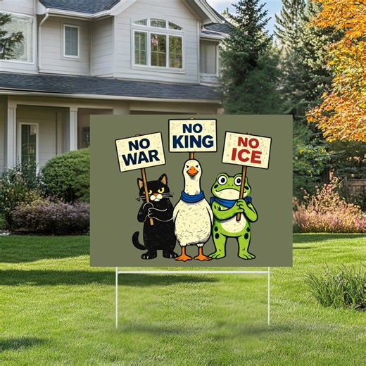 Peace Over War Anti War Political Sign, No War Sign,no King,no Ice,peace Yard Sign,political Garden Sign,pro Peace Activist Sign, Rally Sign - Etsy