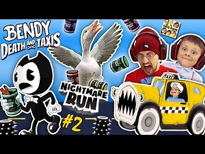 BENDY & THE INK MACHINE Monster Taxi! Nightmare Run Episode 2 (FGTEEV Akinator Impression)