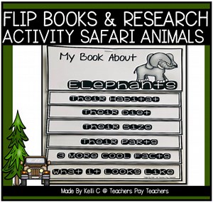Animals Research Flip Books For Safari Animals