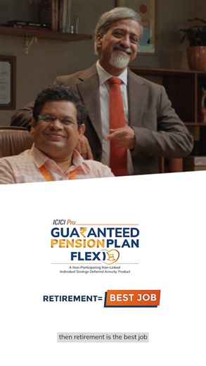 13M views · 12K reactions | You worked hard for every increment. Now, let your retirement income do it for you… With Guaranteed Increasing Income every year for life, enjoy retirement as the 'Best Job' | ICICI Pru Guaranteed Pension Plan Flexi Visit: https://hostlink.site/N5qHZd #GPPFlexi #Retirement #GuaranteedIncome #Increment #BestJob #iciciprulife #iciciprudentiallife #lifeinsurance | ICICI Prudential Life Insurance | Facebook