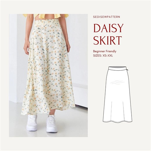 Proyectos de costura fáciles Patrón de costura de falda circular PDF Cosas para coser Conjuntos de invierno - Etsy México