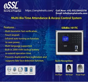 eSSL Silkbio 101TC Face Fingerprint Attendance Machine
