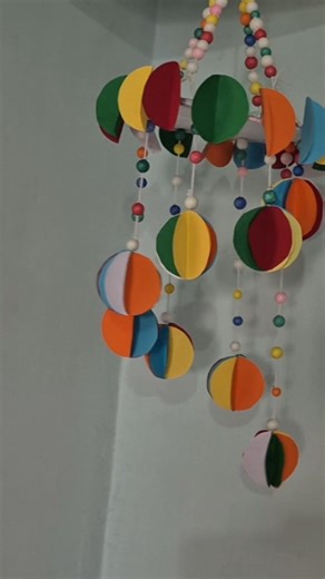 Easy Paper Craft jhumar Wall Hanging #DIY #Shorts #YouTube shorts #papercrafts #Trending