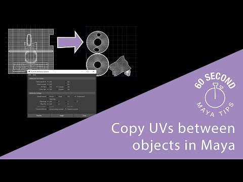 How to Copy UVs in Maya between identical meshes using the Transfer Attributes Tool