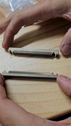What precision looks like.This is an X-Ray collimator made from tungsten made with a wirecutting machine. [📹 nhmicro]