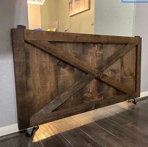 Rolling Baby Gate, Farmhouse Dog Gate Barn Door Baby Gate, Barn Door Dog Gate - Etsy