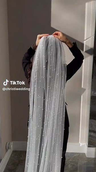 Beautiful White Veil Preparation for Special Event