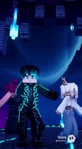 AI SLOP! Minecraft Dance Party in a Neon Cave!