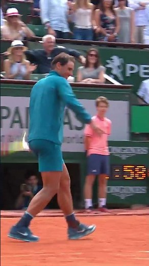 Rafael Nadal vs Ball Boy I Roland-Garros