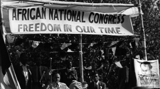 A peaceful ANC protest against apartheid in Johannesburg, 1952