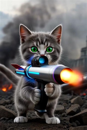 Kitten Missile: Exploding in the Sky #KittenMissile #SkyExplosion#Cat