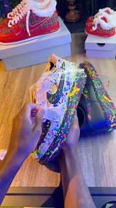ASMR PAINT SPLATTER SHOES😳👟🎨 | Richy Customs