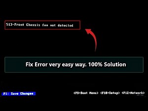 513-front chassis fan not detected | Error | Solution