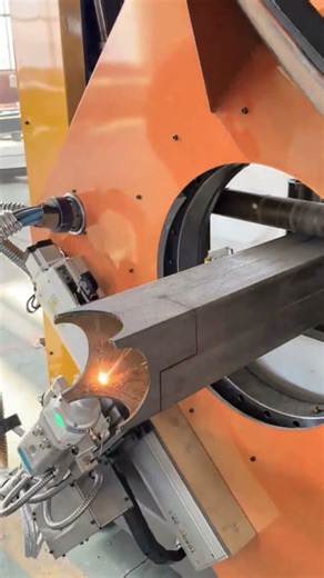 Turntable Cutter: Efficient for H - Steel Bevel & More #lasercutting