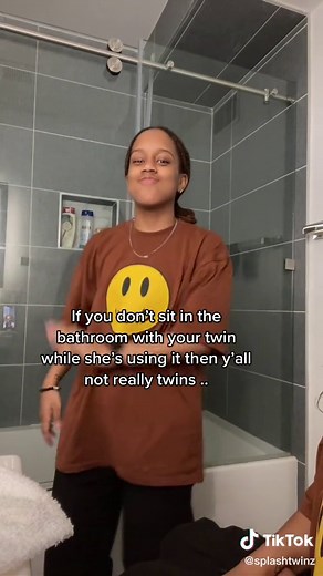 Twin Bathroom Shenanigans