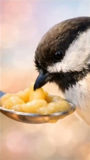 cute birdo eating banana cream