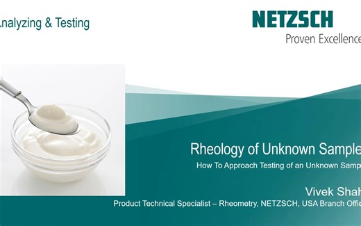 Understanding Rheology Data and How To Approach Testing an Unknown Sample