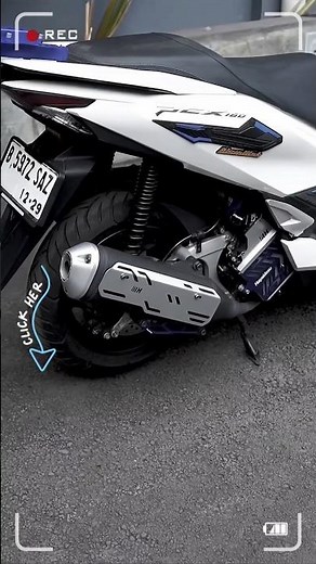 FLAT MODEL EXHAUST COVER/TAMNEG VARIO 160 & PCX 160 #coverknalpotvario #vario160new #pcx160