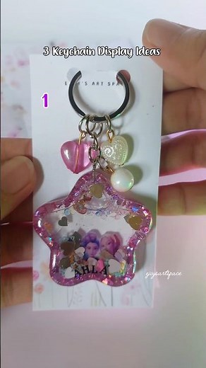 3 ways keychain display ideas: Which you like most? 1,2 or 3? #resincrafts #diy #smallbusiness #art