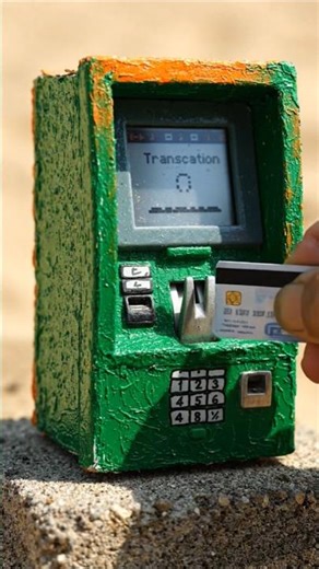 Mini ATM with Password – Enter PIN & Get Cash #diy #shorts #atm