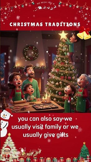 Christmas Traditions 🎄 Easy English for A1–A2 Learners #learnenglish #englishforbeginners