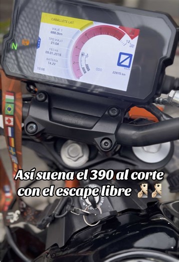Sonido del KTM Duke 390 al Corte con Escape Libre