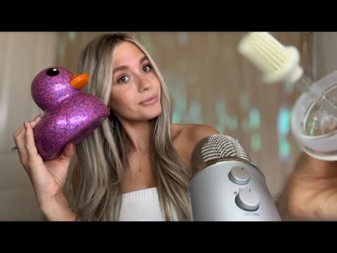 ASMR| Can I Try New Triggers? Oil Brush & Relaxing Duck (Tracing, Relaxing Whisper, Board Tapping)