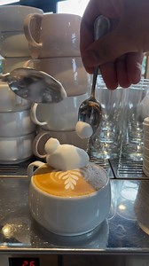 How to make 3D Latte art 🎨 ☕🤎 #howtomake #3dlatteart #café #comosehac | Vano Cafe