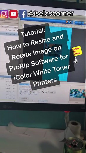 Day13 of 30 days of Tutorials: How to resize image on Prorip Software for iColor White toner printers #smallbusinessowner #smallbusinessowner #shirtbusiness #whitetoner #whitetonerprintertutorial #tutorial #icolor560 #prorip #proriptutorial #crafter #dtf #icolortutorial
