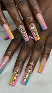 Say happy birthday 🎁🎊 #nailsonfire #nail #nails #naildesigns #naildesign #nailart #nailartist #nailinspo #nailpro #nails2inspire #nynailtech #nycnailtech #atInailtech #lanailtech #la #birthdaynails #explorepage #longnails #blingnails | Head to Toe Hair&Nail Stylist