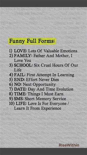 Funny full forms