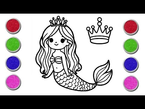 How to Draw a Cute Mermaid Step by Step | Mermaid Drawing for Kids | Mermaid Drawing Tutorial |