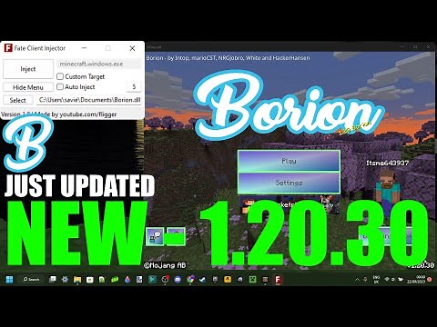 FIRST MINECRAFT BEDROCK HACKED CLIENT UPDATED TO 1.20.30 - Borion Hacked Client 1.20.30