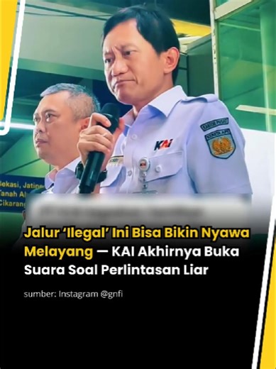 Jalan pintas di rel kereta membuat nyawa Jalan pintas di rel kereta membuat nyawa terancam, KAI minta warga stop sekarang! ⛔ Perlintasan liar yang kerap dianggap solusi cepat ternyata menyimpan risiko besar bagi keselamatan bersama. Direktur Utama Bobby Rasyidin mengingatkan bahwa setiap jalur ilegal di rel kereta bukan hanya melanggar aturan, tetapi juga bisa berujung tragedi yang merenggut nyawa. Di balik kebutuhan akses masyarakat, ada ancaman nyata yang tak boleh diabaikan. Keselamatan harus