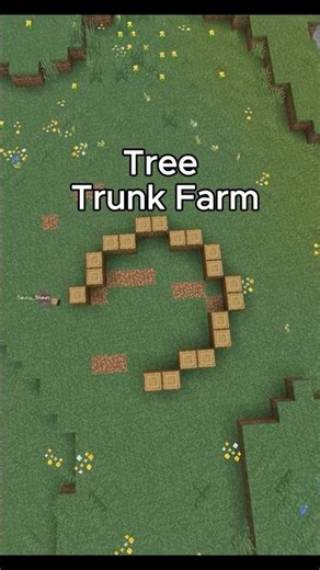 Tree Trunk Farm😱 #minecraft