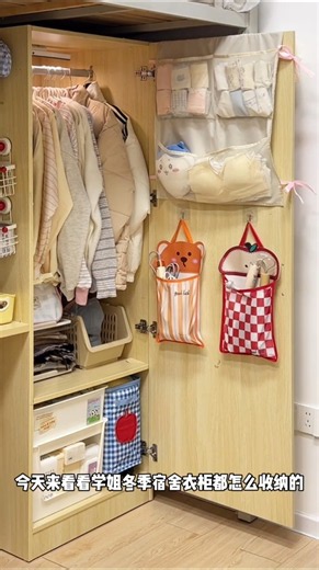 How to survive in your tiny dorm closet as freshman? Aesthetic Tiny wardrobe setup #shorts #closet