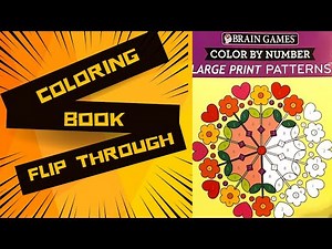 Color By Number LARGE PRINT Brain Games #flipthrough #coloringbook