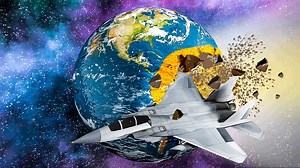 when you fly a plane into the core of the earth