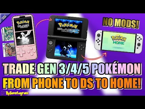 Trade Emulated Gen 3/4/5 Pokémon FROM A PHONE TO AN ACTUAL NINTENDO 3DS & Into HOME! No Mods Needed!