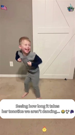 I told her we were doing the chicken challenge and everybody had to dance like a chicken. 😂 #funny