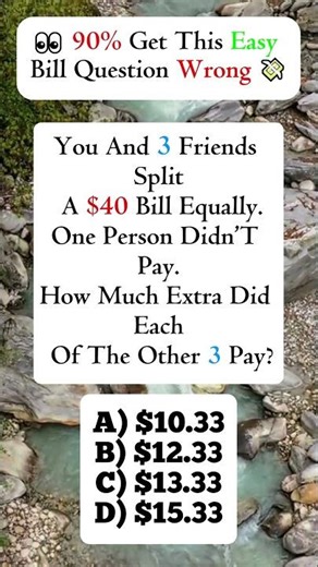 90% FAIL This $40 Bill Trap! 💸 Can You Solve It?
