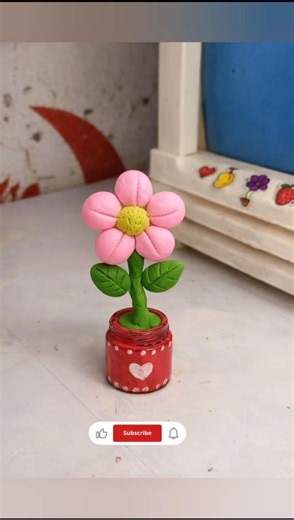 diy flower 😱 #diy #craft #art #flower #clayart #youtubeshorts #viral #trending #shorts