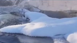 The cold temperatures transformed the waterfalls along Eight Mile River into a magical sight. Here's a look from above at Devil's Hopyard. | FOX61
