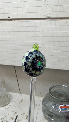 Really happy with how this dot stack turned out 😍 #flameworking #glassblowing #pendant #glass #jewlery