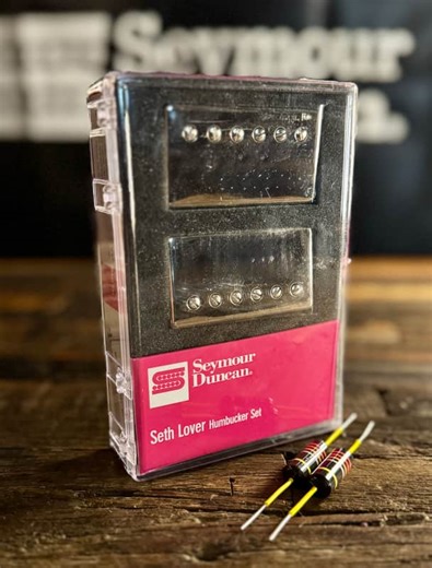 Seymour Duncan Seth Lover SH-55 Set with FREE Centralab Bumblebee .022 Capacitors PAF New (Open Box) | Reverb Australia