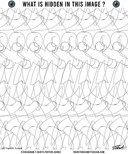 I design Stereograms. Unfocus Your eyes to see the 3D object. #opticalillusion #stereogram #illusion #art #drawing #illustration #3D | Thorsten Schmitt Design