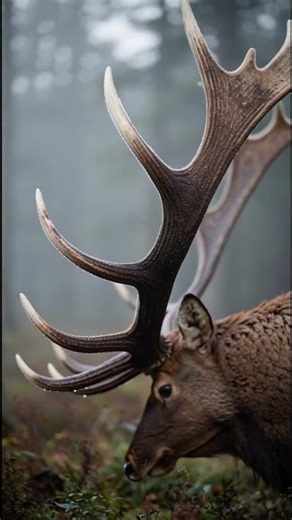 🦌 Elk Battle Antler Giant 😱 #shorts #life #wild #animal #facts